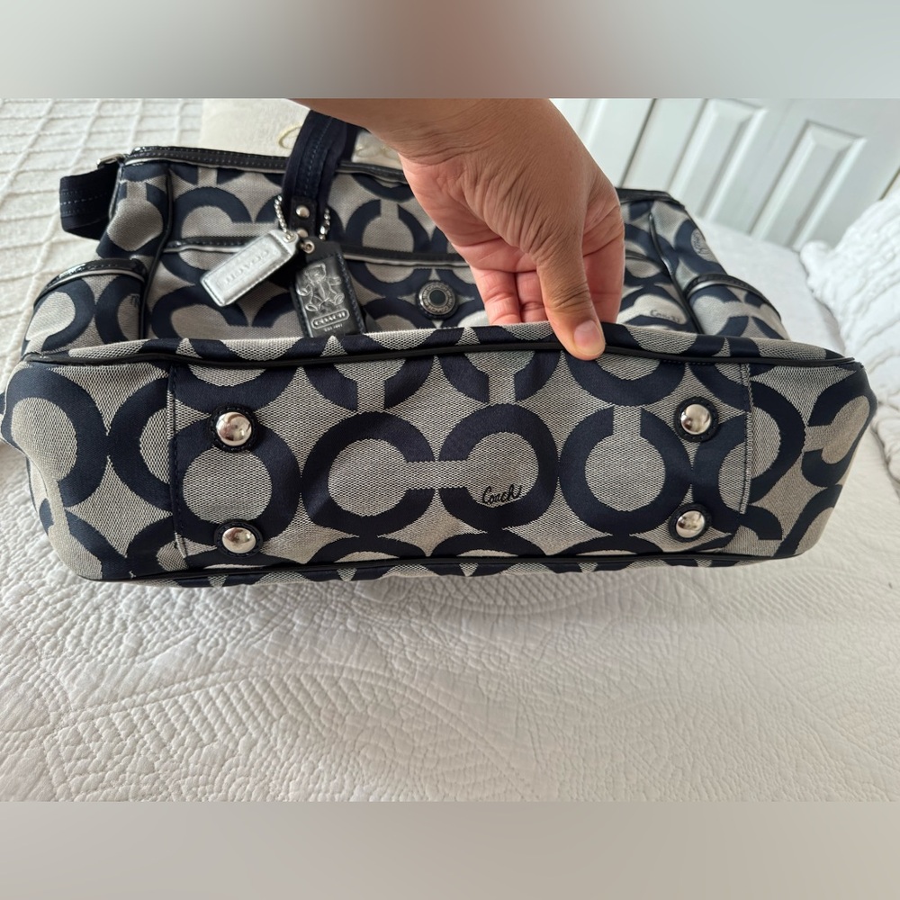 Coach Dark Blue and Gray diapers bag - Picture 3 of 16